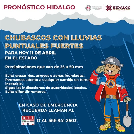 Protección Civil  previene para hoy